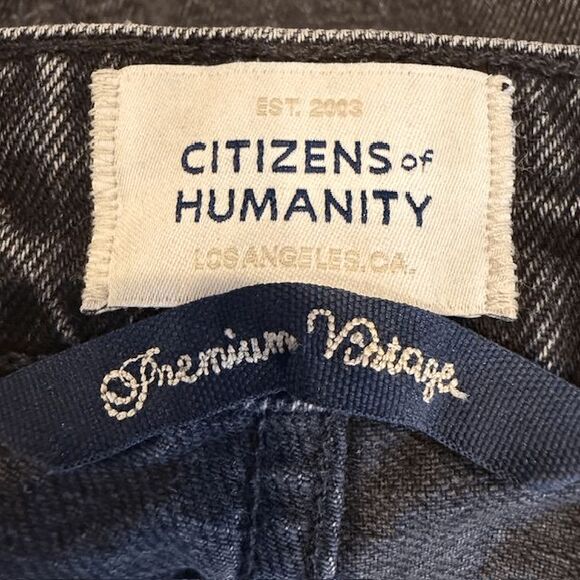 Citizens of Humanity Zurie Sculpted Straight Leg Jeans Stormy Black Wash Size 28 - Picture 6 of 14